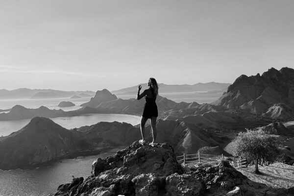 Moment au coucher du soleil sur Padar Island