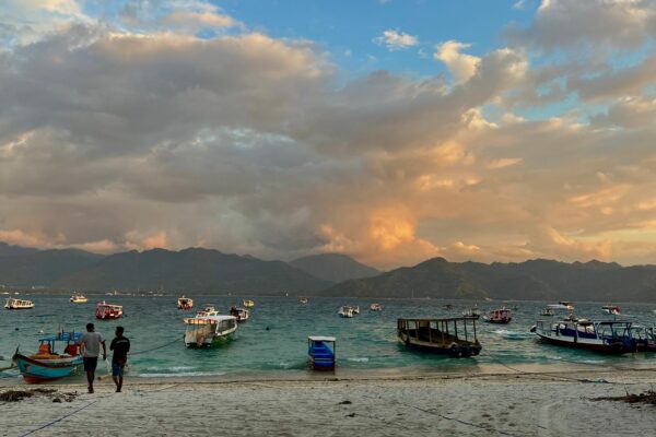 Coucher de soleil sur le port des pêcheurs
