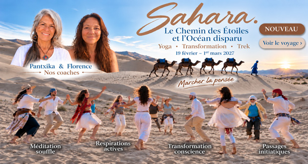 Voyage Sahara. Le chemin des Etoiles dans l'Océan disparu Séjour Yoga transformation, trek dans le désert.